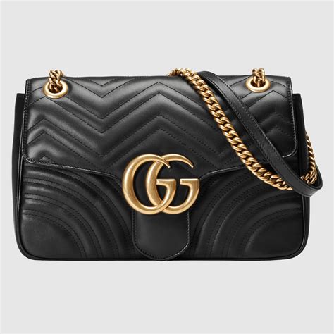 gucci marmont black hardware.